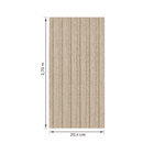 Painel Ripado em MDF 3,4x270cm Marfim Adriático Premium Moldurama - 6 Peças