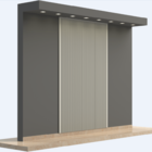 Painel Ripado Metálico - Kit Infinity Wall Lystra 12pçs - Cor