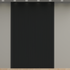 Painel Ripado Metálico Lystra  Cor  Preto - Kit Com  5 90m² E