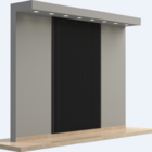 Painel Ripado Metálico Lystra  Cor  Preto - Kit Com  5 90m² E