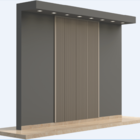 Painel Ripado Metálico Lystra  Cor Areia - Kit Com  5 90m² Ec