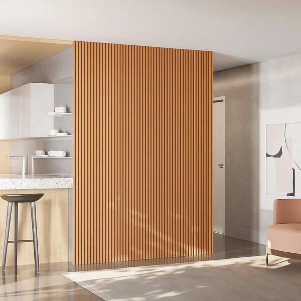 Painel Ripado Modular 2,50x1,80cm (4,50m²) Nature Fosco