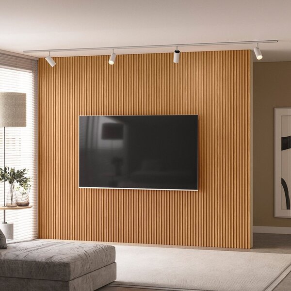 Painel Ripado Modular 2,50x2,97cm (7,43m²) Nature Fosco