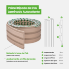 Painel Ripado Papel De Parede Autocolante Eva Laminado Textur