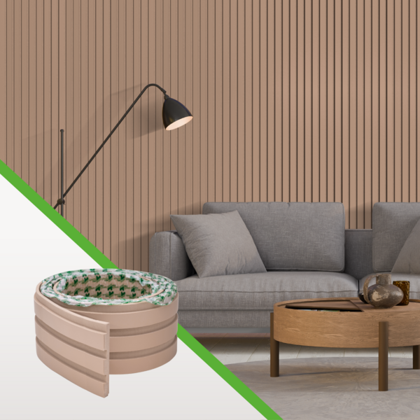 Painel Ripado Papel De Parede Autocolante Eva Laminado Textur