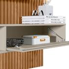 Painel Ripado Para Sala 75 Polegadas 3.0 Com Nicho E Pratelei