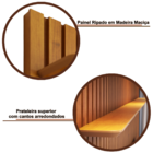 Painel Ripado Para Sala Até 70 Polegadas 230cm Nature Loft Im