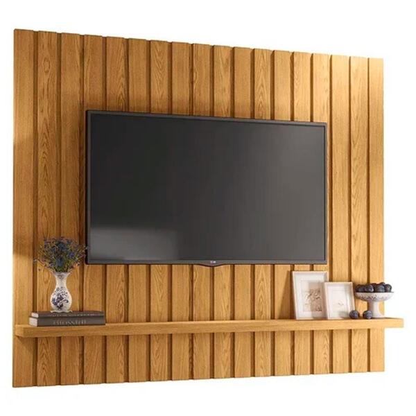 Painel Ripado Para Sala Tv Até 70 Pol. 200cm Like H01 Carvalh
