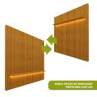 Painel Ripado Para Sala Tv Até 75 Polegadas Com Led Naturale