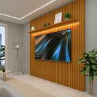 Painel Ripado Para Sala Tv Até 75 Polegadas Com Led Naturale