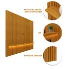 Painel Ripado Para Sala Tv Até 75 Polegadas Com Led Naturale