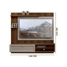 Painel Ripado Para Tv 55 Polegadas Amêndoa Titânio Tocantins