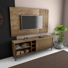 Painel Ripado Para Tv 60 Polegadas 90cmx160cm Luara Canela