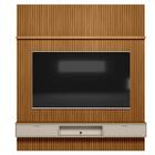 Painel Ripado Para Tv 75 Pol. Com Bancada 219cm Premium L06 N