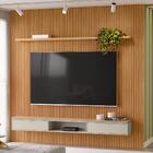 Painel Ripado Para Tv 75 Pol. Com Bancada 258cm Premium Plus