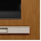 Painel Ripado Para Tv 75 Pol. Com Bancada 297cm Premium L06 N