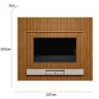 Painel Ripado Para Tv 75 Pol. Com Bancada 297cm Premium Plus