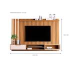 Painel Ripado Para Tv  80 Polegadas Summer Nature Off White