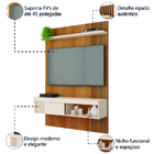 Painel Ripado Para Tv Até 45 Polegadas Com Prateleira E Nicho