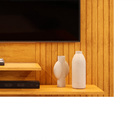 Painel Ripado Para Tv Até 50 Polegadas Com Nichos Nando Cedro