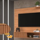 Painel Ripado Para Tv Até 55 Polegadas 108cmx136cm Com Porta