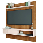 Painel Ripado Para Tv Até 55 Polegadas Com Prateleira E Nicho