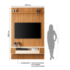 Painel Ripado Para Tv Até 55 Polegadas Intense Com Nicho 135cm