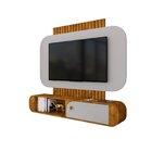 Painel Ripado Para Tv Até 55 Polegadas Jurerê Marrom/cinza