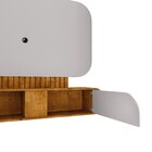 Painel Ripado Para Tv Até 55 Polegadas Jurerê Marrom/cinza