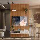 Painel Ripado Para Tv Até 60 Polegadas 1.4 Com Nicho E Pratel