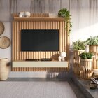 Painel Ripado Para Tv Até 65 Polegadas 2 Gavetas 178cm Pradel