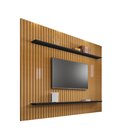 Painel Ripado Para Tv Até 65 Polegadas 2 Prateleiras Roma Cin