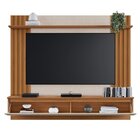 Painel Ripado Para Tv Até 65 Polegadas Off White/freijó Trend