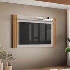 Painel Ripado Para Tv Até 65 Polegadas Off White/freijó Trend