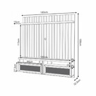 Painel Ripado Para Tv Até 70 Polegadas 2 Portas Átrio Hb Móve