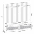 Painel Ripado Para Tv Até 70 Polegadas 2 Portas Átrio Hb Móve