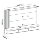 Painel Ripado Para Tv Até 75 Polegadas 3 Gavetas 2m Presence