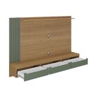 Painel Ripado Para Tv Até 75 Polegadas 3 Gavetas 2m Presence