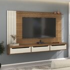 Painel Ripado Para Tv Até 75 Polegadas 3 Gavetas 2m Presence