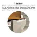 Painel Ripado Para Tv Até 75 Polegadas 3 Gavetas 2m Presence