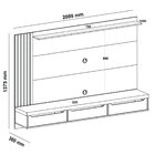 Painel Ripado Para Tv Até 75 Polegadas 3 Gavetas 2m Presence