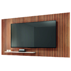 Painel Ripado Para Tv Até 75 Polegadas Com Prateleira Madeira