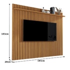 Painel Ripado Para Tv Até 75 Polegadas Venus 1.8 X 1.8 Nature