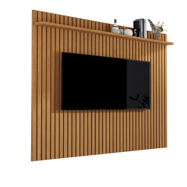 Painel Ripado Para Tv Até 75 Polegadas Venus 1.8 X 1.8 Nature