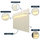 Painel Ripado Para Tv Até 85 Polegadas 1 Prateleira Com Led N