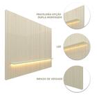 Painel Ripado Para Tv Até 85 Polegadas Com Led Off White Nobr