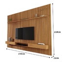 Painel Ripado Para Tv Até 85 Polegadas Versátil 2.2×2.2 Com N