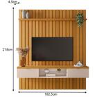 Painel Ripado Para Tv Com Bancada Suspensa 180cm Illusiê H01