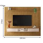 Painel Ripado Para Tv Com Bancada Suspensa 2.2 Illusiê H01 Ca