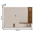 Painel Ripado Para Tv De 72 Polegadas Iguaçu Off White Pinho